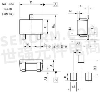 dta114eu3hzg/dta114yu3hzg采用sot-323封装,如图3,紧凑的结构和超