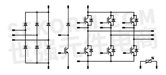 图2 v23990-k220-a40-pm igbt功率模块内部电路图