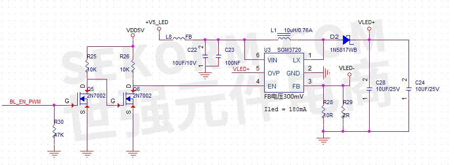 led模拟供电及偏压电路