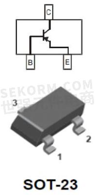 产品03w45v500ma的pnp三极管bc80716bc80740封装为sot23