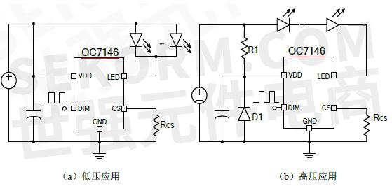 【产品】带pwm调光功能的线性降压led恒流驱动器oc7146,输出电流范围