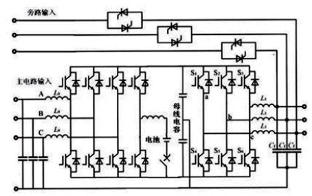三相ups不间断电源主回路拓扑