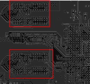 两片DDR3的T型拓扑布线