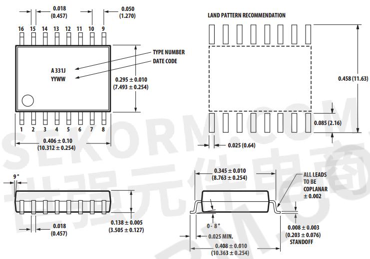 16引脚塑封ssop igbt驱动光耦ps9402 可pin to pin替换acpl-331j