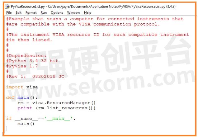 如何使用PyVISA列出已连接的VISA兼容资源?