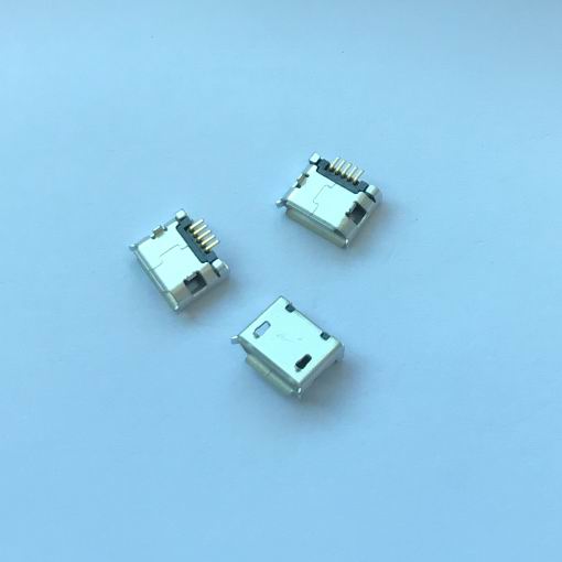 MICRO,5S,B型5.9两脚长0.8插板有边无柱SMT加长0.75加焊脚