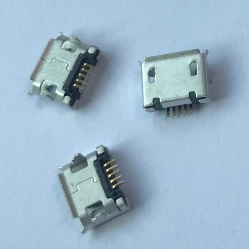 MICRO,5P-F,B型两脚DIP7.2有边有柱加焊脚加长0.75SMT