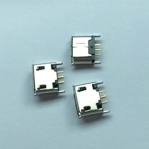 MICRO,5P-F,B型180度7.15,5.61不锈钢镀镍有边LCP黑胶GLF