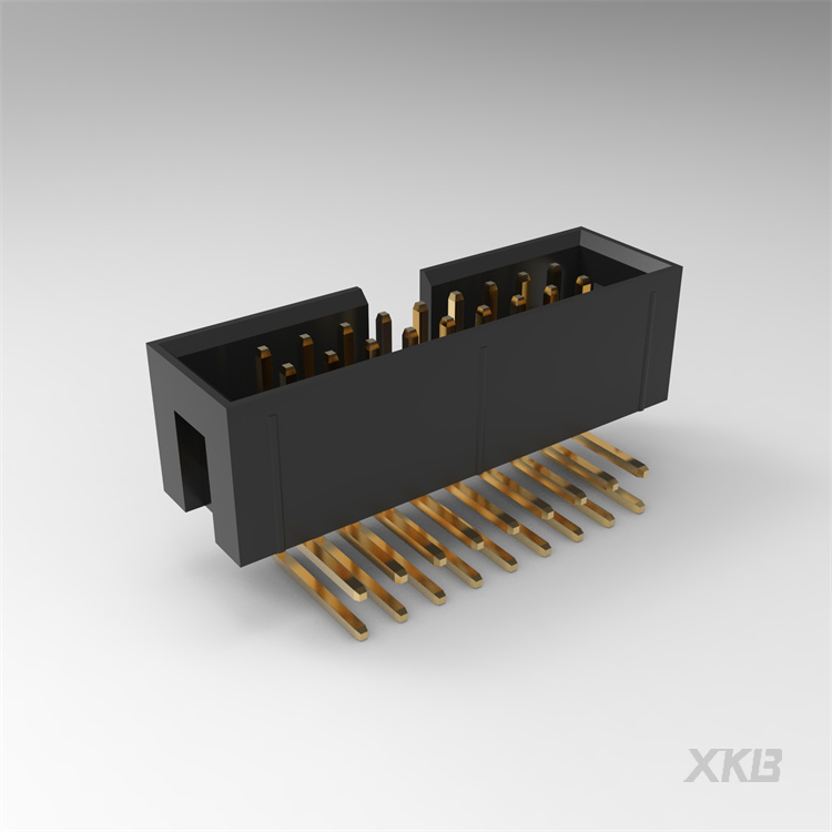 2.54mm 线对板连接器(MX 70058)针座,双排,90度,6T料,无凸无定位,2x09P