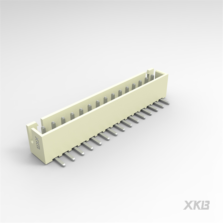 2.50mm 线对板连接器,针座,90度,不打K,不带定位,46料,15P