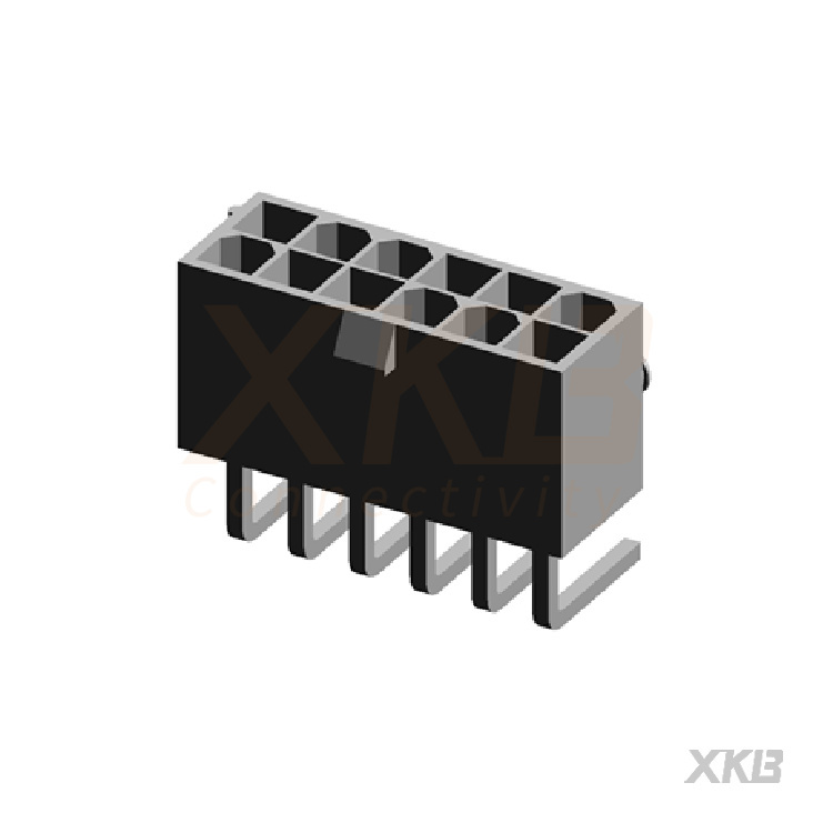 4.20mm 线对板连接器(MX5557)针座,双排,90度,S型定位,V2料,2x06P