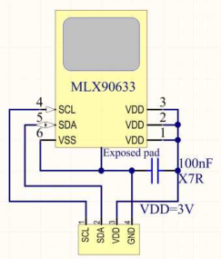 MLX90633典型应用原理图