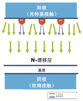 瞬变浪涌状态下 Cree MPS 二极管结构图