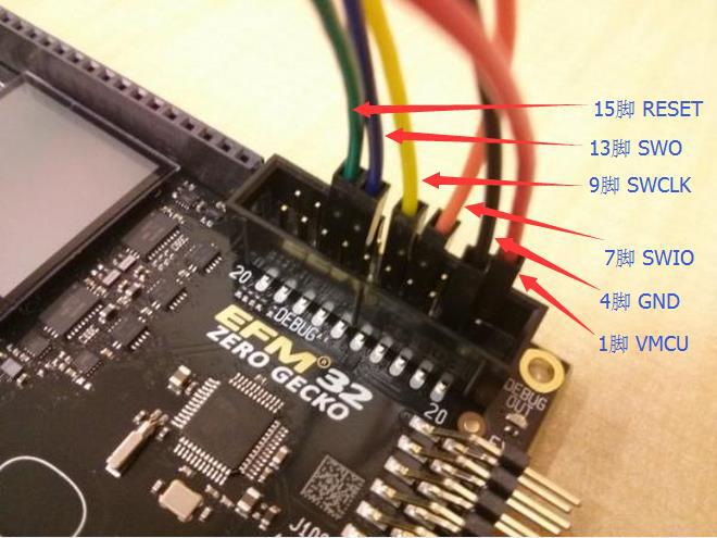 EFM32ZG入门套件详细信号连接图